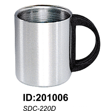 18/8 Qualitäts-Edelstahl-doppelter Wand-Becher Sdc-220d